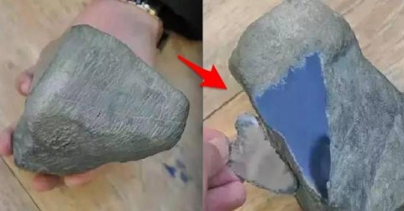 震驚!他原本要把「這顆石頭」賣掉!沒想到一刀切下開…. 老闆自己差點嚇到腿軟!…….