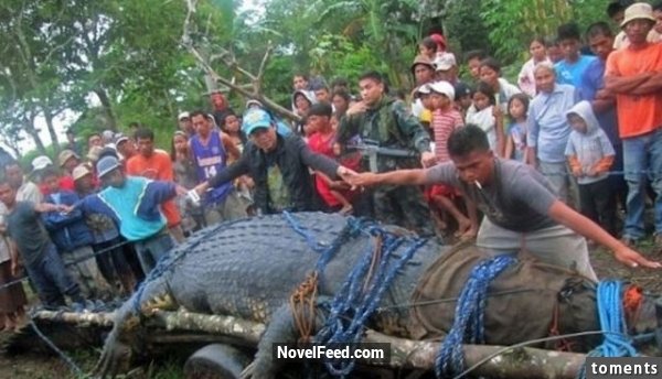 孕婦被超巨大6公尺鱷魚吞下肚,她的老公立刻殺掉鱷魚為妻報仇!剖開鱷魚肚子後讓在場所有人全都嚇傻了!裡面竟是…!