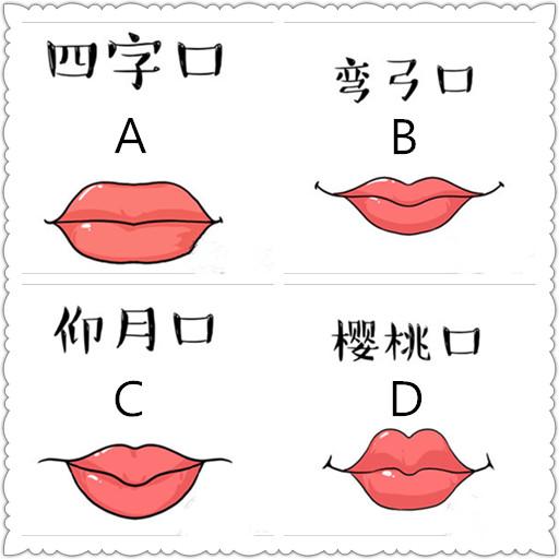 超准心理测试:4种嘴唇选一个,测出你的富贵命指数!