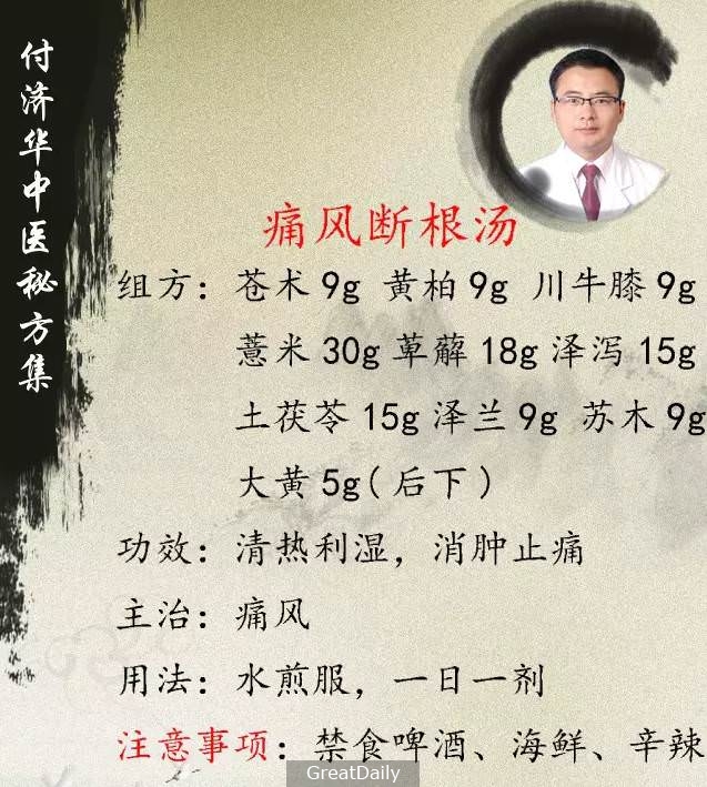 痛風特效斷根秘方,治一個好一個,轉發一次,救人無數,功德無量!