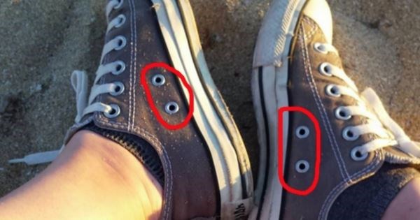 20個「你已經用錯好幾年的日常用品」，其實帆布鞋側邊有兩個洞是這樣用的！