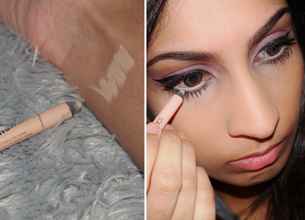 Use a white or light eyeliner to really make your eyes pop (or hide how tired/hungover you are).
