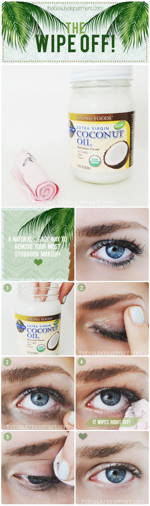 If you don't have makeup remover, just use coconut oil.