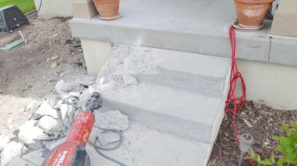 diy front step transformation before and after