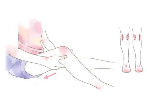 STEP3>>按摩膝蓋周圍的淋巴結