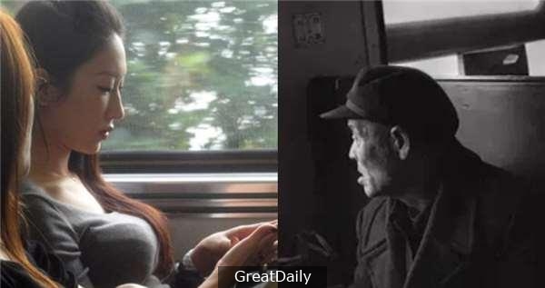 70歲老人和20歲少女在春運火車上的談話，當少女彎下腰後所有人都被震撼了！