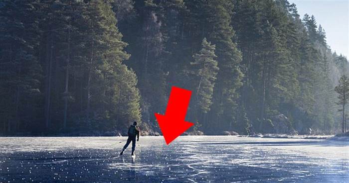 他在湖面上溜冰時發現不尋常，滑上前低頭一看竟然是無法忘掉的「驚悚湖底畫面」…