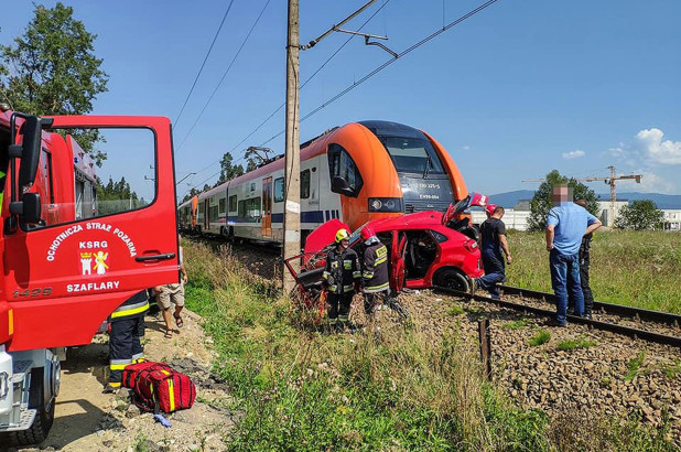 Image result for poland train crash car test