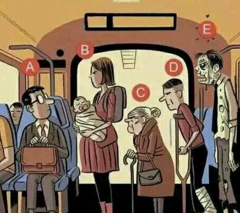 心理測試：如果在公交車上，你會給誰讓座？測試你有多糾結！