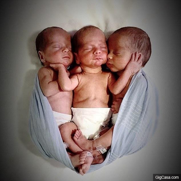 這位媽媽竟誕生這機率兩億分之一的奇蹟！罕見三胞胎基因完全相同...讓人傻傻分不清啊~