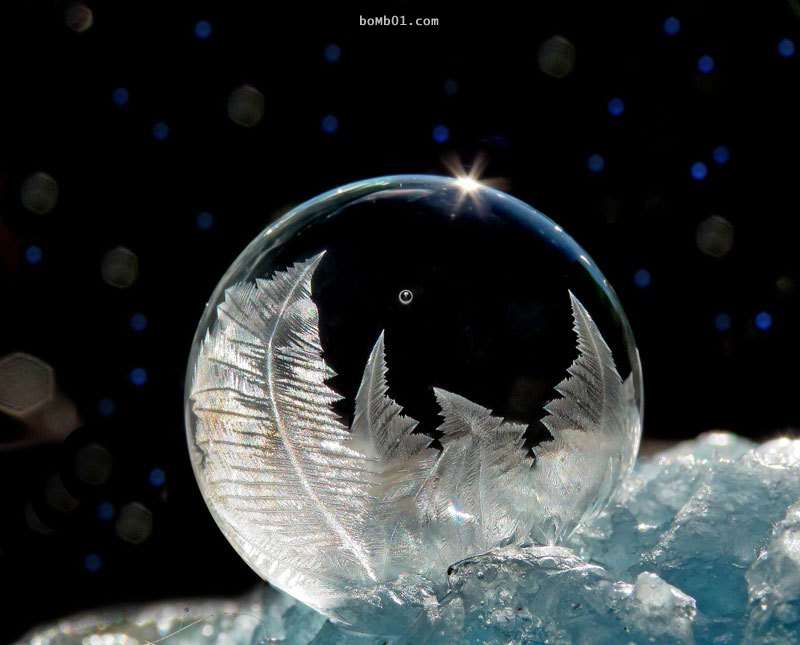 这位摄影师在-9℃吹出的绝美冰晶泡泡,美丽又短暂的透明艺术让人无法