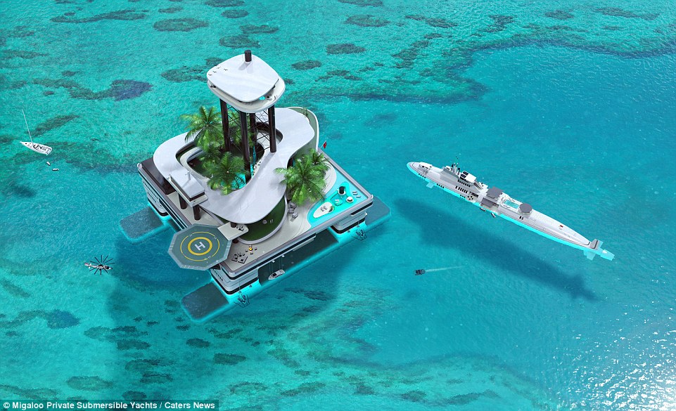 Room for all: The island would allow its owners to simply weigh anchor and move their entire luxury resort whenever they want