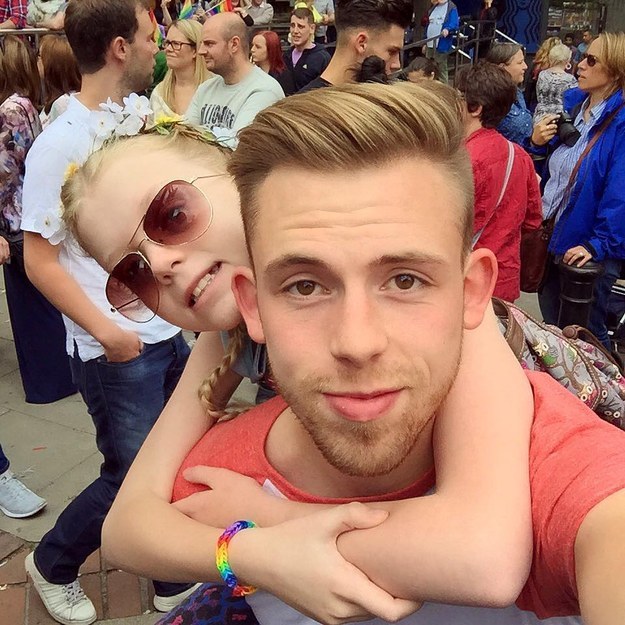 This is Joseph Flinders, 21, with his sister Lola, 11. He's a radio producer from Manchester.