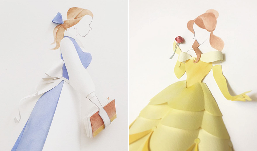 14個用「普通的紙」做出立體迪士尼經典角色，#6白雪公主完美到可能迪士尼都會想要收購呢！