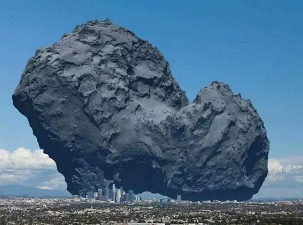 17. 我們都知道宇宙裡頭有許多彗星，而你可能對它們的大小沒有什麼概念。<BR><BR>但如果拿洛杉磯 (LA) 跟彗星比較的話...