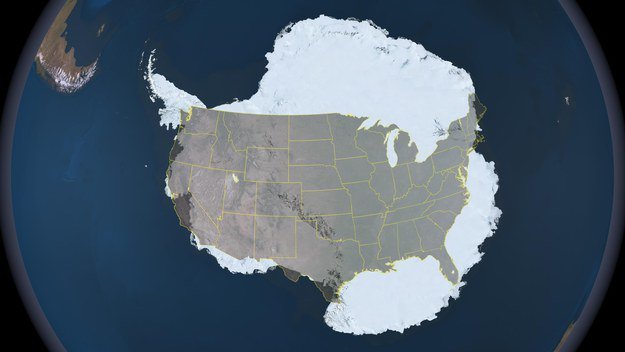 This is what one part of Earth, Antarctica, looks like in comparison to another part of Earth: