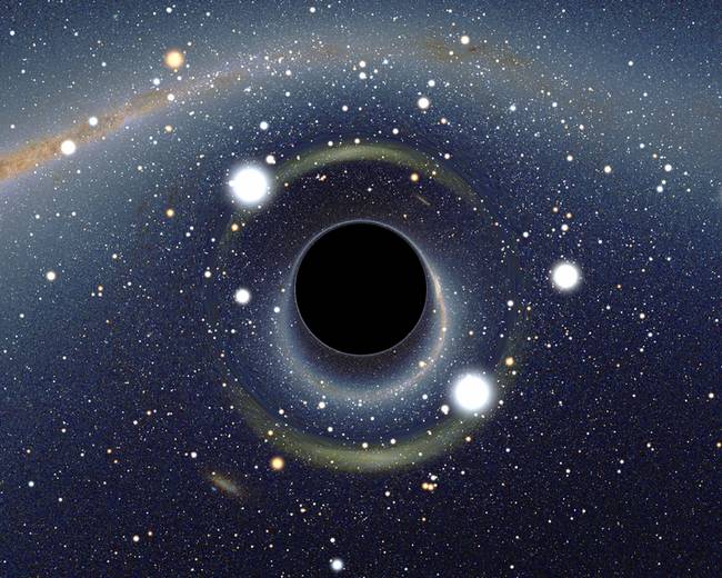 7.) 黑洞不是黑色的，他們看起來很暗是由於他們發射不可見光。<BR><BR>