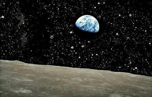 這是從月亮看地球的視野。<BR><BR>