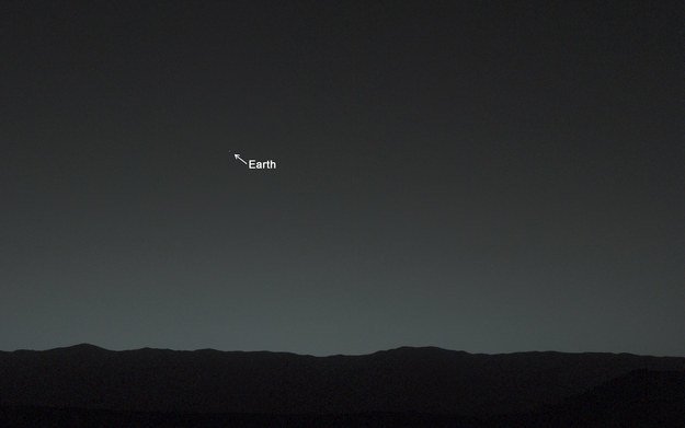 這是從火星看地球的視野。<BR><BR>
