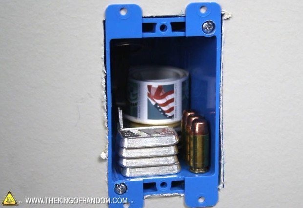 Transform one of the outlets in your home that nobody uses into a hidden wall safe by installing a blank panel. 