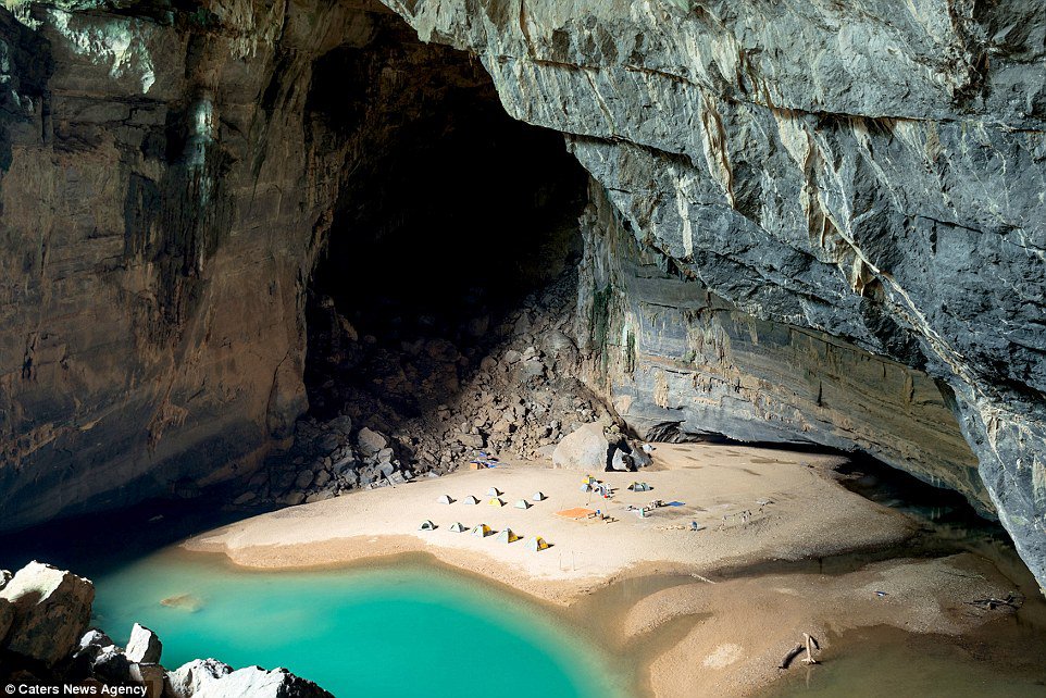 Exploring the Hang En cave in Vietnam will allow you to spend time relaxing on this stunning beach