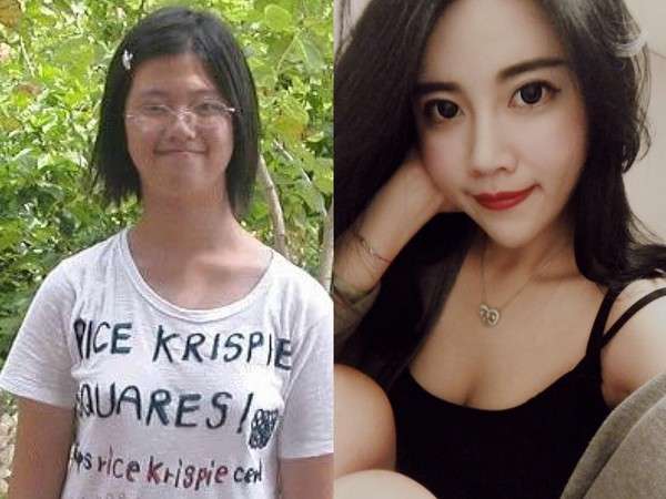 vs 10年后」对比照,原本朴素眼镜少女变身大眼正妹,网友惊呼:「这不