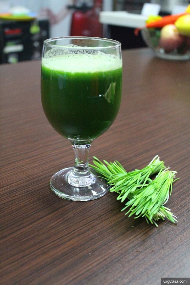 这样一杯神奇的据说包治百病的小麦草汁就做好了,是不是很方便呢?