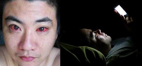 晚上不睡觉用手机会变成瞎子!