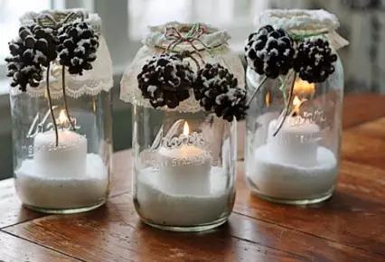 純白的雪世界——手工製作精美的雪花罐頭瓶裝飾燭燈