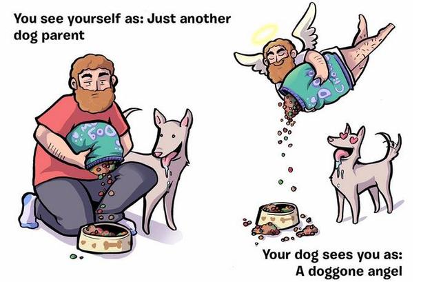 10張讓你發現你有多完美的「狗狗眼中的你」插畫！