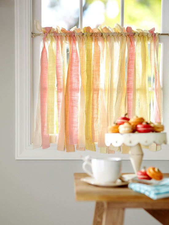 DIY Ribbon Curtains organza: 