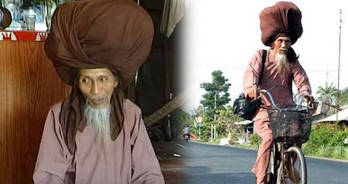 越南老人留了50年長髮，重達10公斤！當他去世後把頭套拿下的那一刻，所有人都嚇到！