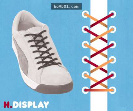 15種「超吸睛又不無聊」的鞋帶綁法，保證一定讓你成為眾人的目光焦點喔！ 