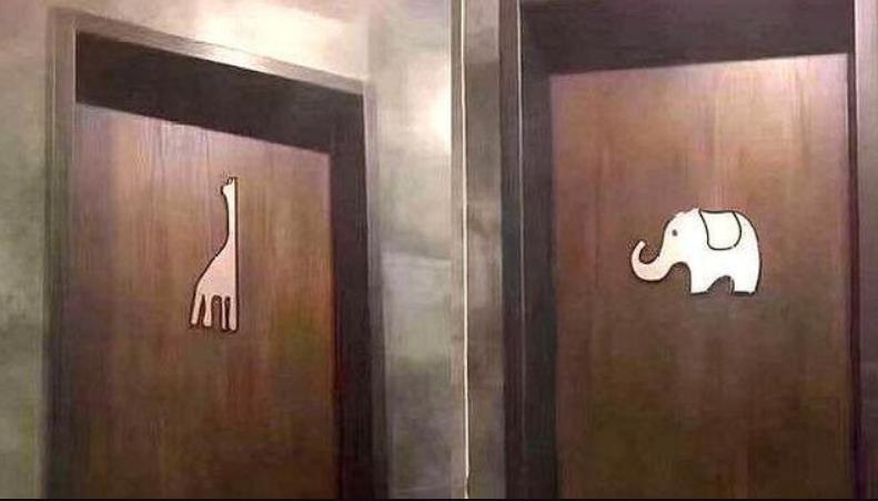 日本旅遊，上廁所標識「大象和長勁鹿」如何區分？跑錯才尷尬
