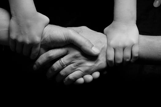 Free stock photo of black-and-white, hands, love, people