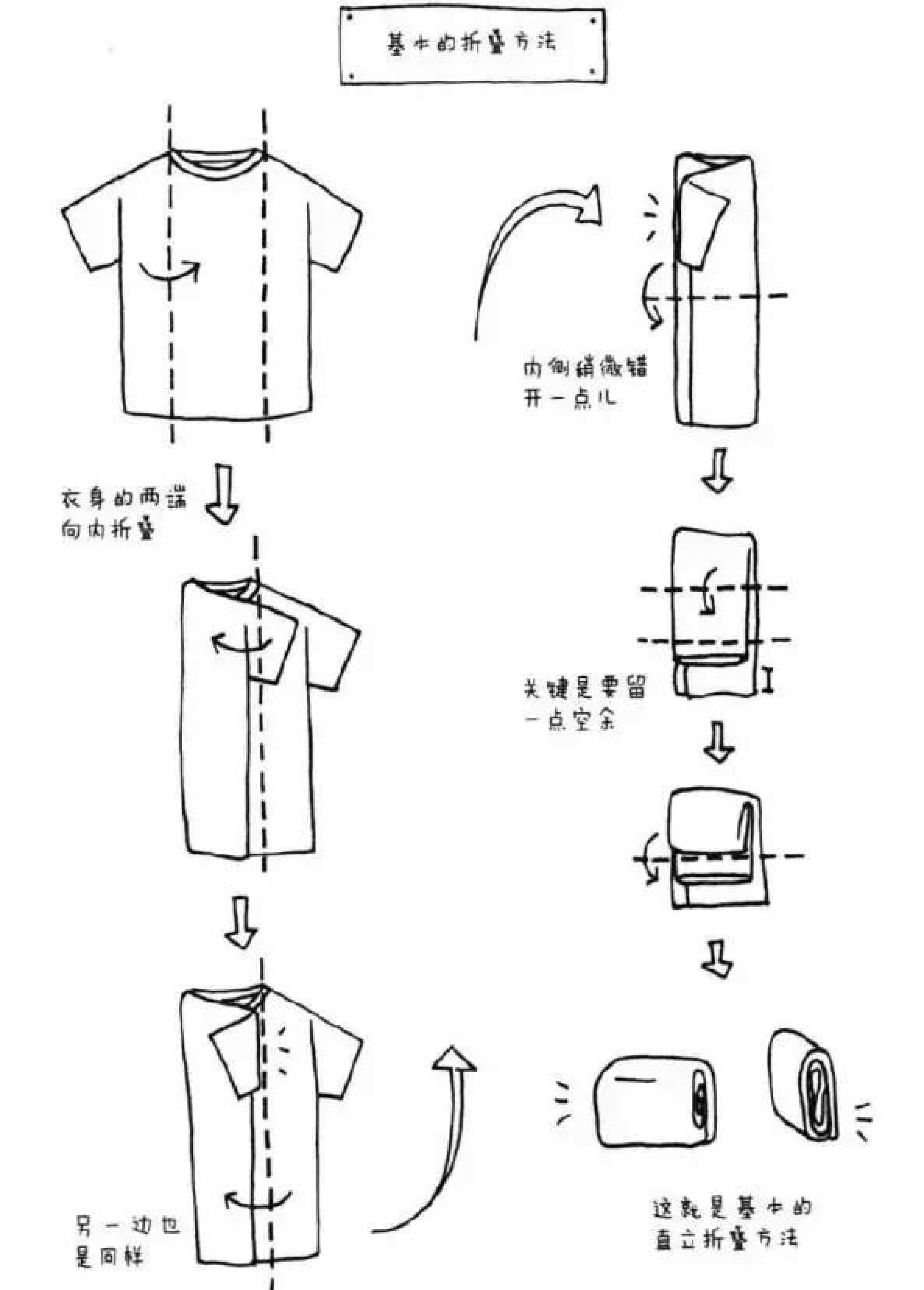 简单叠衣服方法图片