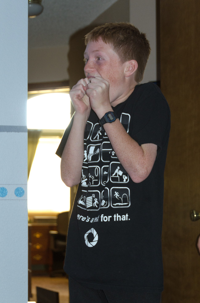 ...it's obvious how their son felt about the new room.