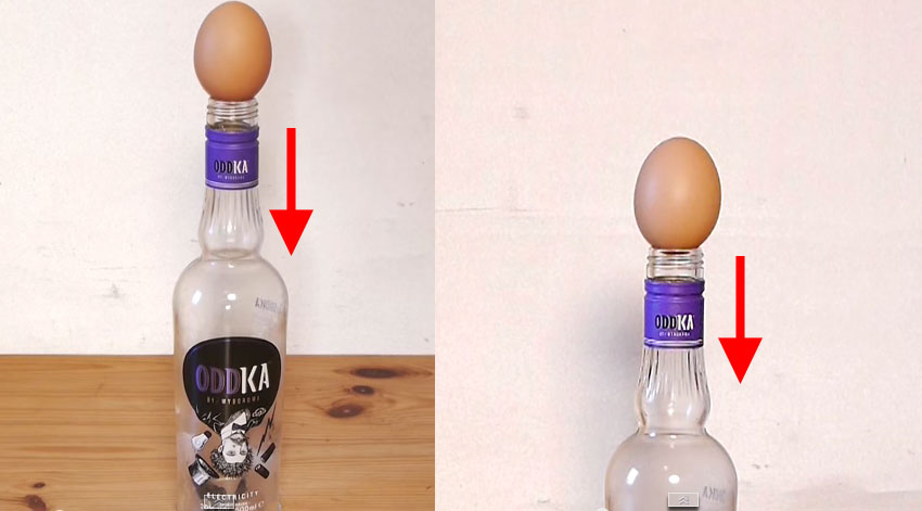 雞蛋弄到酒瓶裡