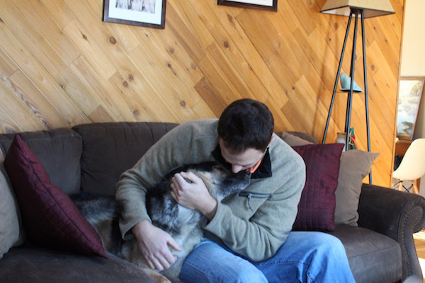 "There were many kisses. This one from Dad was on the couch. I was rarely allowed on the couch. I think my cuteness finally wore my Mom and Dad down."