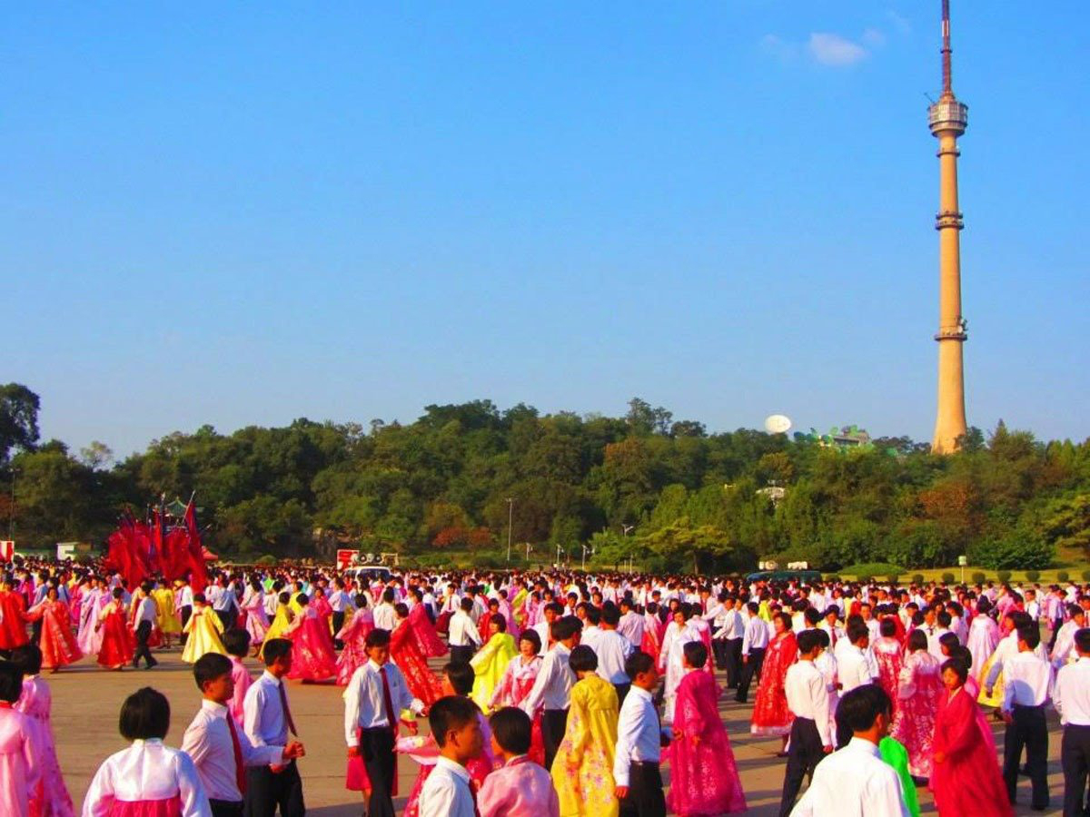 They got to witness sporadic celebrating on the streets during "Party Foundation Day," which takes place on October 10th every year in honor of the founding of the Workers' Party of Korea.