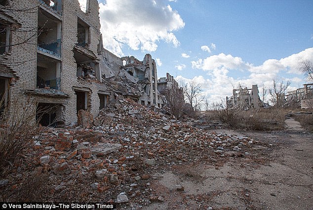 Empty: One man suffering from side effects of the gas of the ghost town that is Kalachi (pictured) suddenly leapt out of bed, giving a Nazi salute to his doctors, greeting them with 'Heil Hitler'