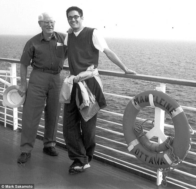 Ralph MacLean with his grandson Mark in 2001. Mark has now written a book about his grandfather's wartime experiences