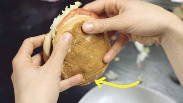 Holding a Burger