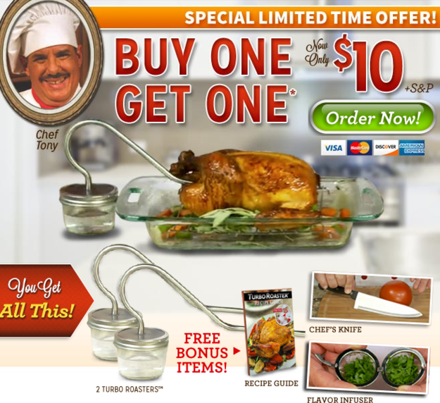 A tube to stick inside your bird to make it cook faster (aka the "Turbo Roaster").