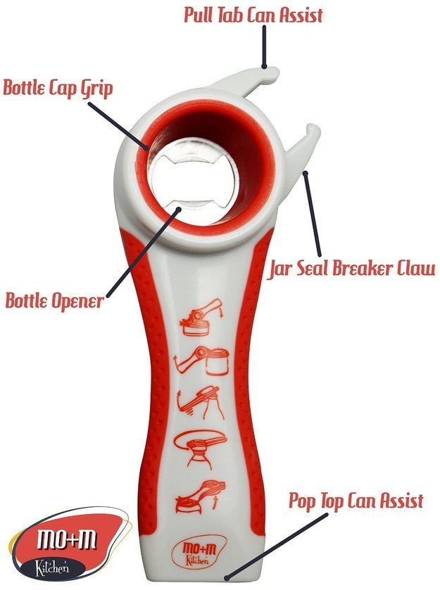 A gadget that will open jars, open pop-top cans, open pull-tab cans, and (most importantly) open your beer.