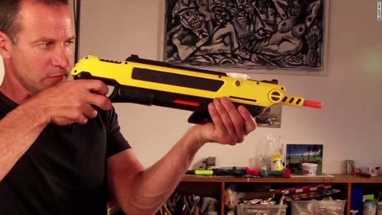 A plastic gun that allows you to shoot unwanted bugs with salt. 