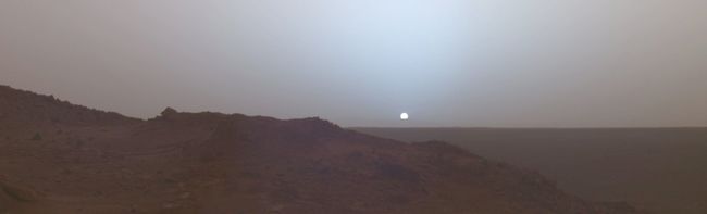 火星上的夕陽。<BR><BR>