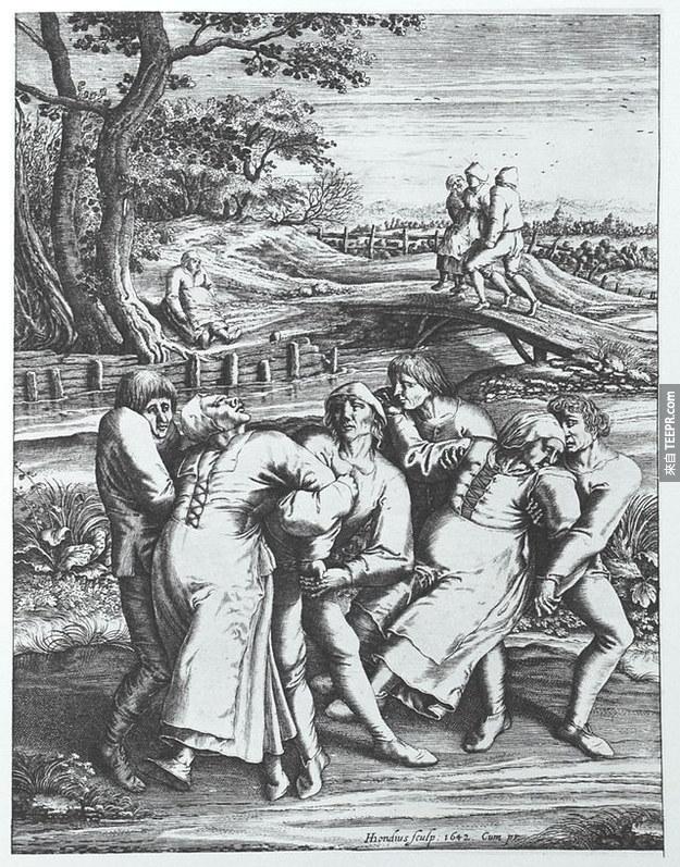 7. 在1518年發生過一次的「跳舞瘟疫」。<BR><BR>