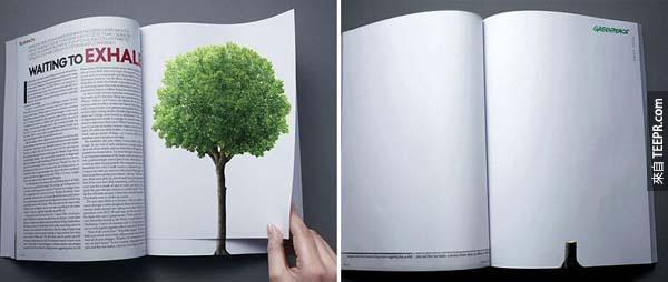 6.) 每翻一頁就減少一棵樹。<BR><BR>