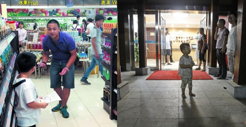 爸爸故意把「4歲孩子」丟在超市！結果孩子的反應竟然是這樣...父母都震驚了！